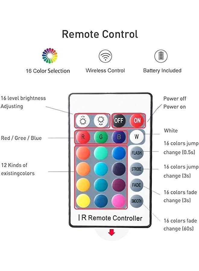 ارستيد أضواء شريط LED RGB لغرفة النوم - متعددة الألوان مع جهاز تحكم عن بعد تعمل بالطاقة من USB، مقاومة للماء، أضواء LED مثالية لغرفة النوم، التلفاز، الكمبيوتر المكتبي، تزيين حوض السمك. أضواء شريطية، 2م، 5م، 10م متعددة الألوان - Image 4